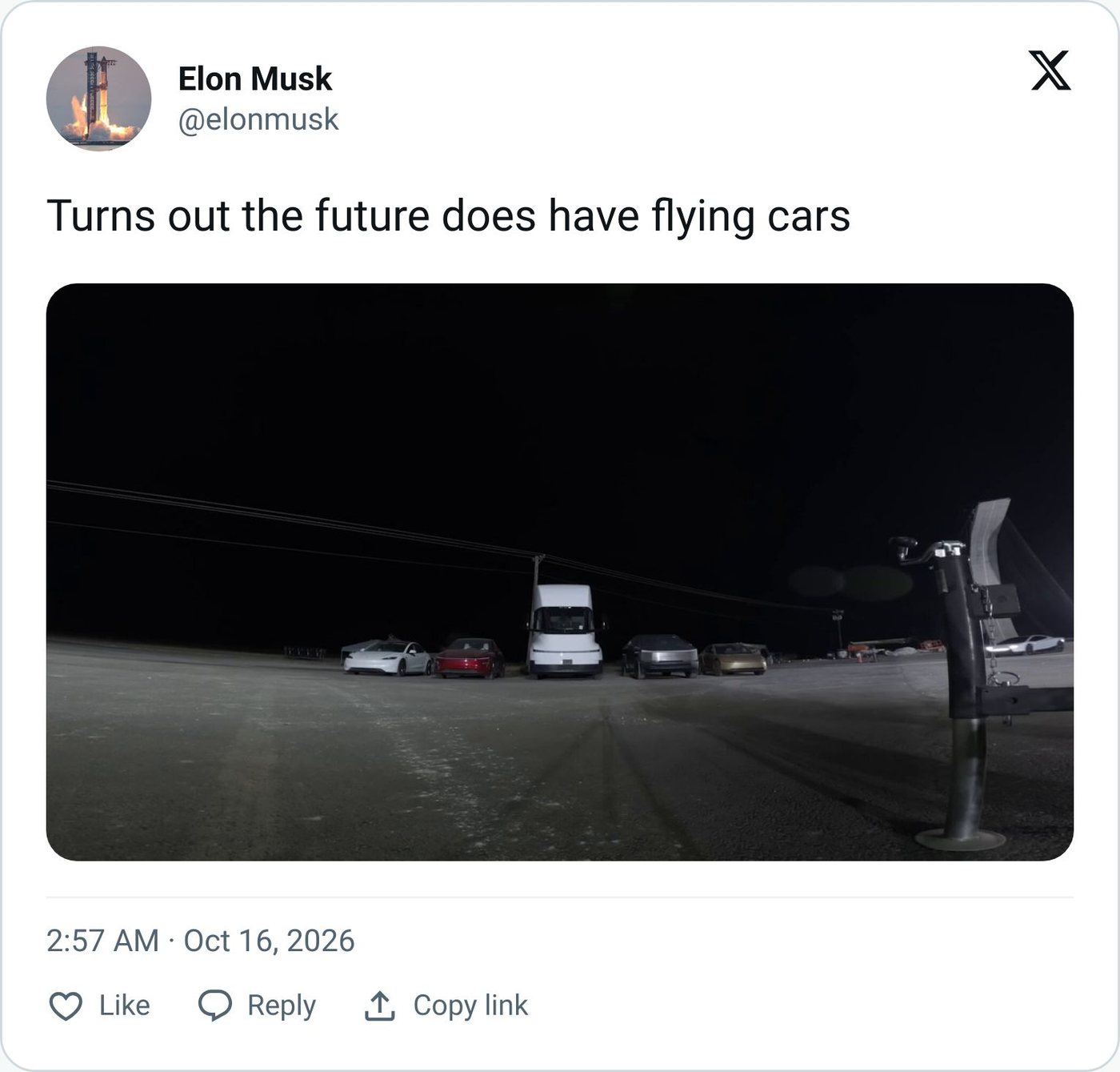 Tweet screenshot